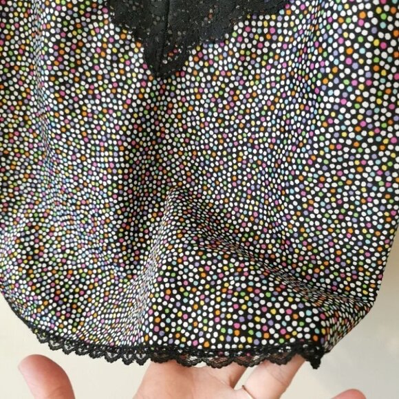 Vintage Satin and Lace Cropped Camisole polka dot - Picture 4 of 6